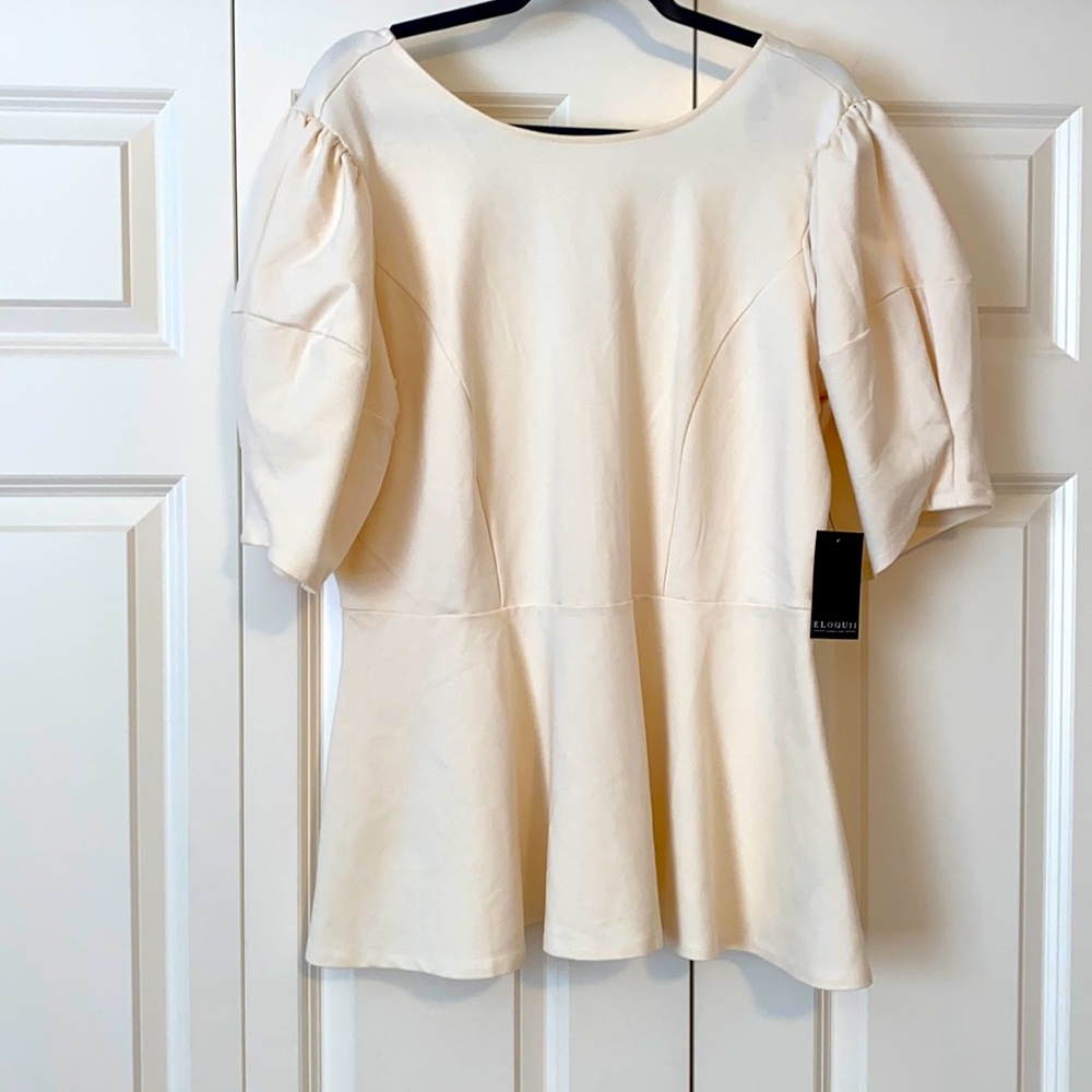 Cream peplum top